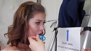 Cruel painal and ass to mouth for hot PAWG Leah Winters while quarantined with demented Dr. Mercies