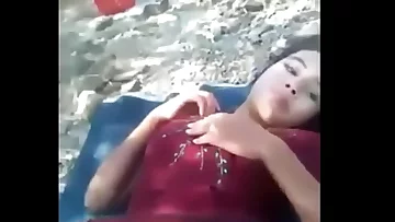 Desi teenage outdoor on