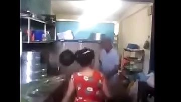 me boning with employee