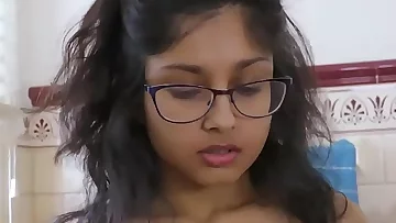 Indian nubile cleaning herself