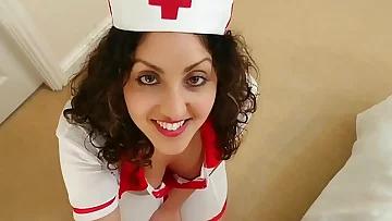 Brit Nurse collects patient man-lava sample but finishes up drinking it fellate Point of view Indian