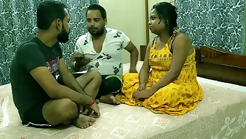 Indian scorching Gf collective with desi mate for money&colon;&colon; With Hindi audio
