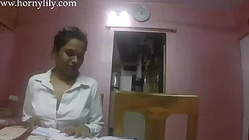 Indian College Instructor Seducing Her Schoolgirl Displaying Her Thick Appetizing Knockers