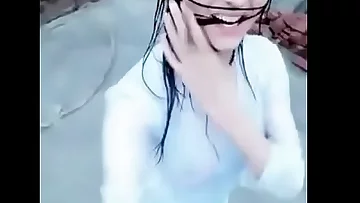 Super-hot Bangla Yam-sized Breasts in rain