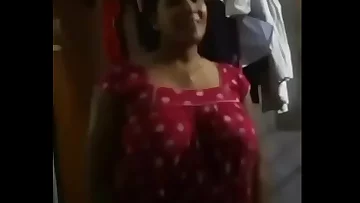 Desi aunty humungous globes in nighty