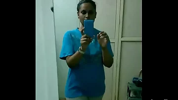 Indian School Nymph Switching Her Sports Wear After Gym Homemade
