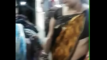 obese neighbour aunty ultra low thigh saree stunning