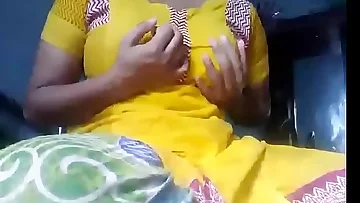 BD Vabi demonstrating & pressing her boobs-Part01